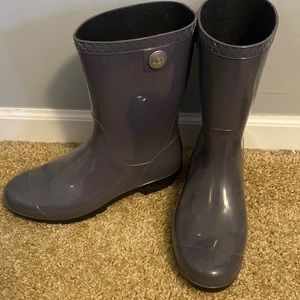 Grey UGG rain boots